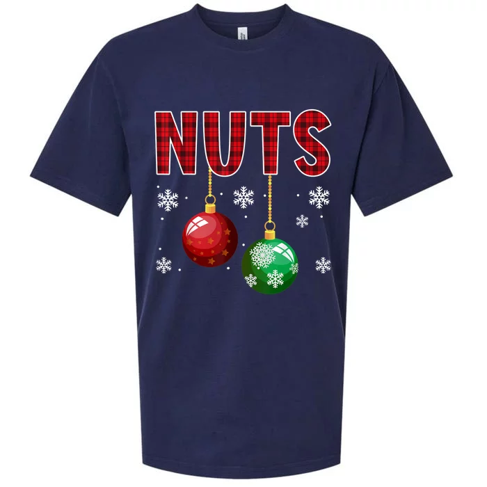 Chest Nuts Matching Chestnuts Funny Christmas Couples Nuts Sueded Cloud Jersey T-Shirt