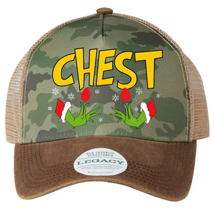 Chest Nuts Matching Chestnuts Funny Christmas Couples Chest Legacy Tie Dye Trucker Hat