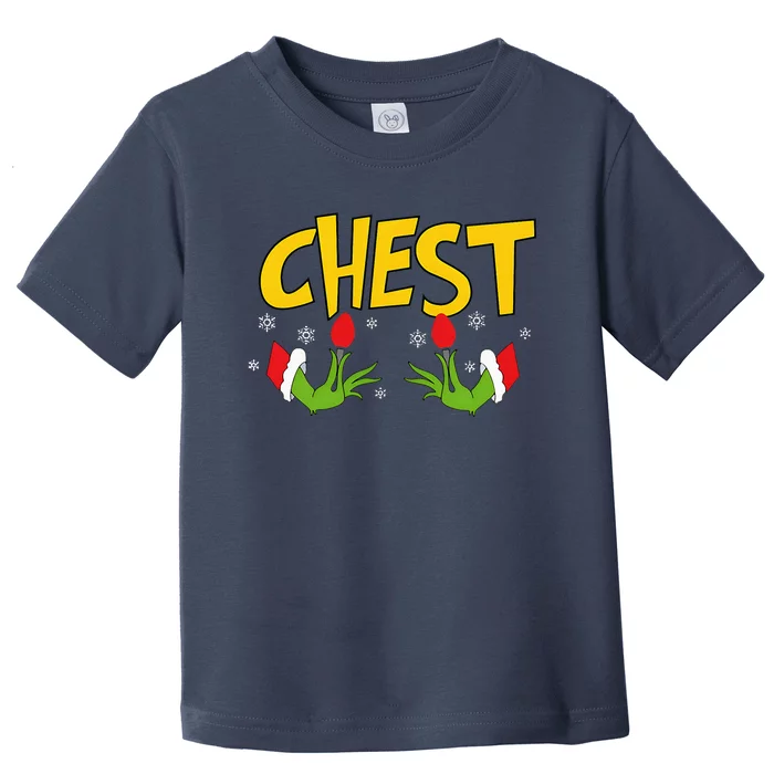 Chest Nuts Matching Chestnuts Funny Christmas Couples Chest Toddler T-Shirt