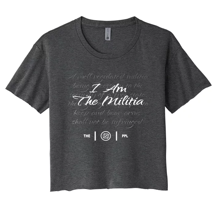 Colion Noir Merch I Am The Militia Women's Crop Top Tee