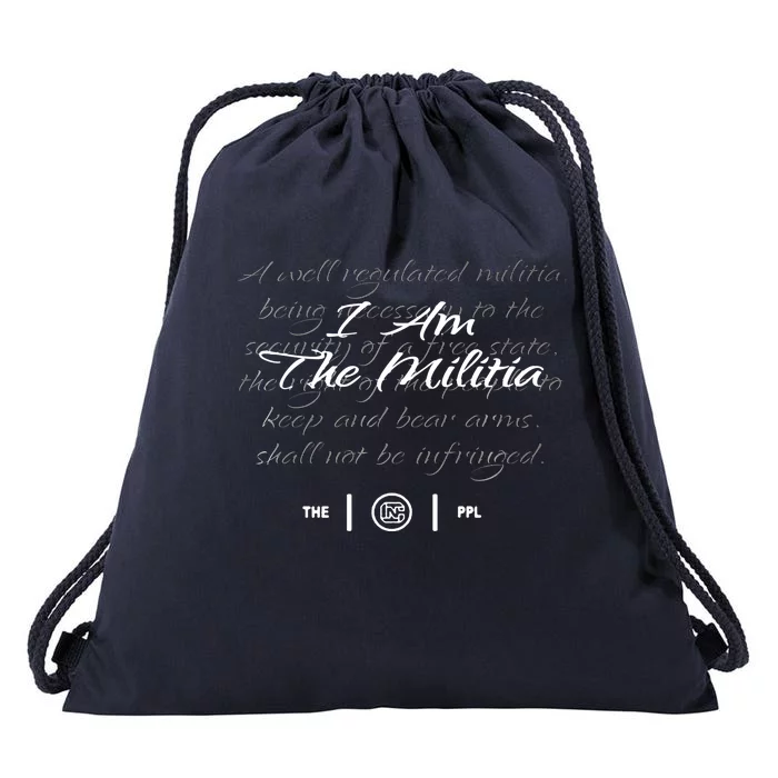 Colion Noir Merch I Am The Militia Drawstring Bag