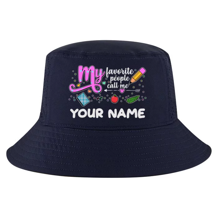 Custom Name My Favorite People Call Me Cool Comfort Performance Bucket Hat