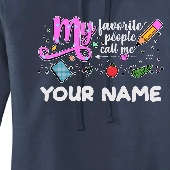 Custom Name My Favorite People Call Me Women's Pullover Hoodie