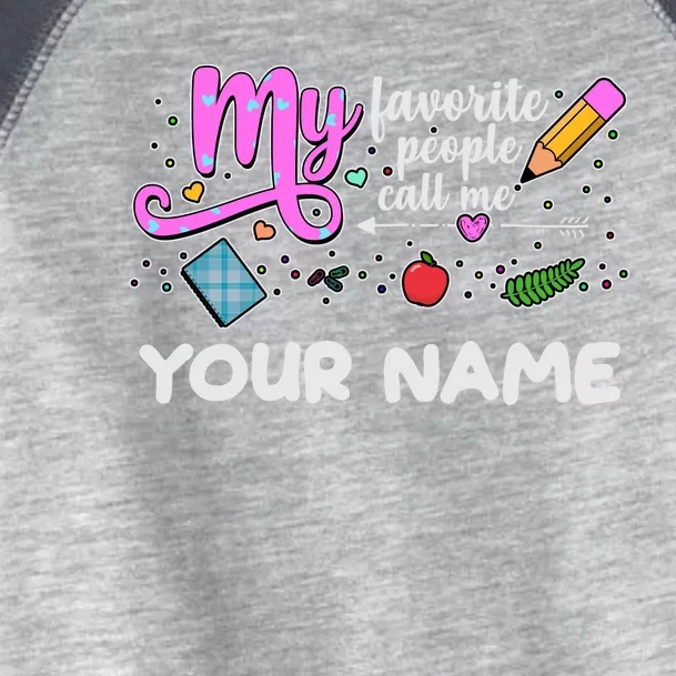 Custom Name My Favorite People Call Me Toddler Fine Jersey T-Shirt