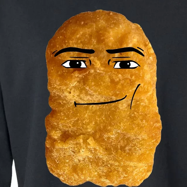 Chicken Nugget Meme Cropped Pullover Crew