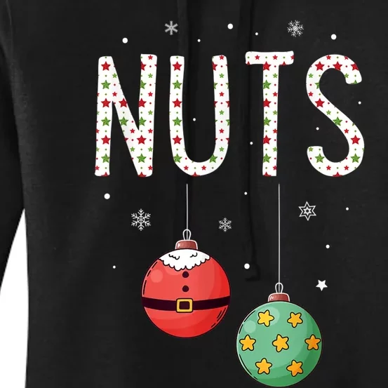 Chest Nuts Matching Funny Christmas Couples Chestnuts Nuts Women's Pullover Hoodie