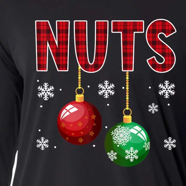 Chest Nuts Matching Chestnuts Funny Christmas Couples Nuts Cooling Performance Long Sleeve Crew