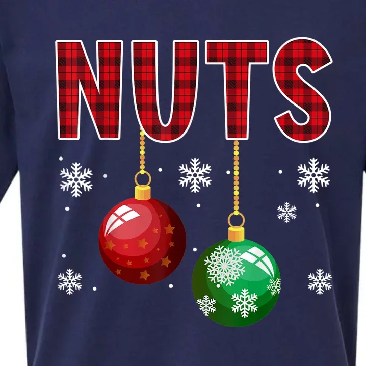 Chest Nuts Matching Chestnuts Funny Christmas Couples Nuts Sueded Cloud Jersey T-Shirt