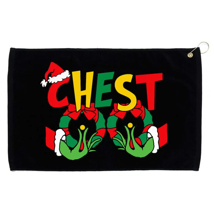 Chest Nuts Matching Chestnuts Funny Christmas Couples Nuts Grommeted Golf Towel