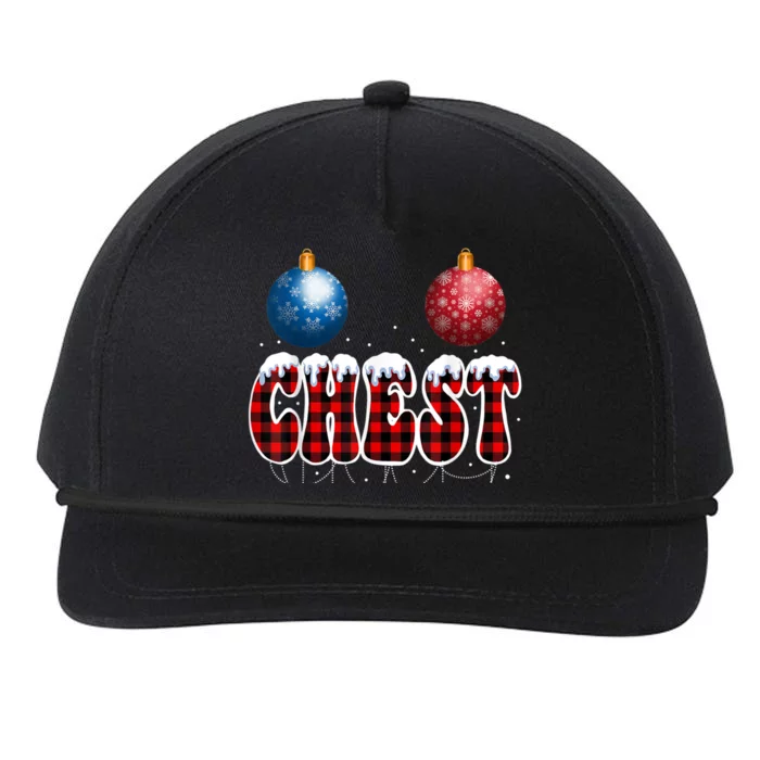 Chest Nuts Matching Chestnuts Funny Christmas Couples Nuts Cool Gift Snapback Five-Panel Rope Hat