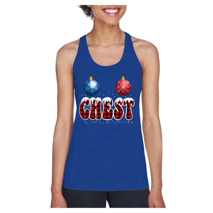 Chest Nuts Matching Chestnuts Funny Christmas Couples Nuts Cool Gift Women's Racerback Tank