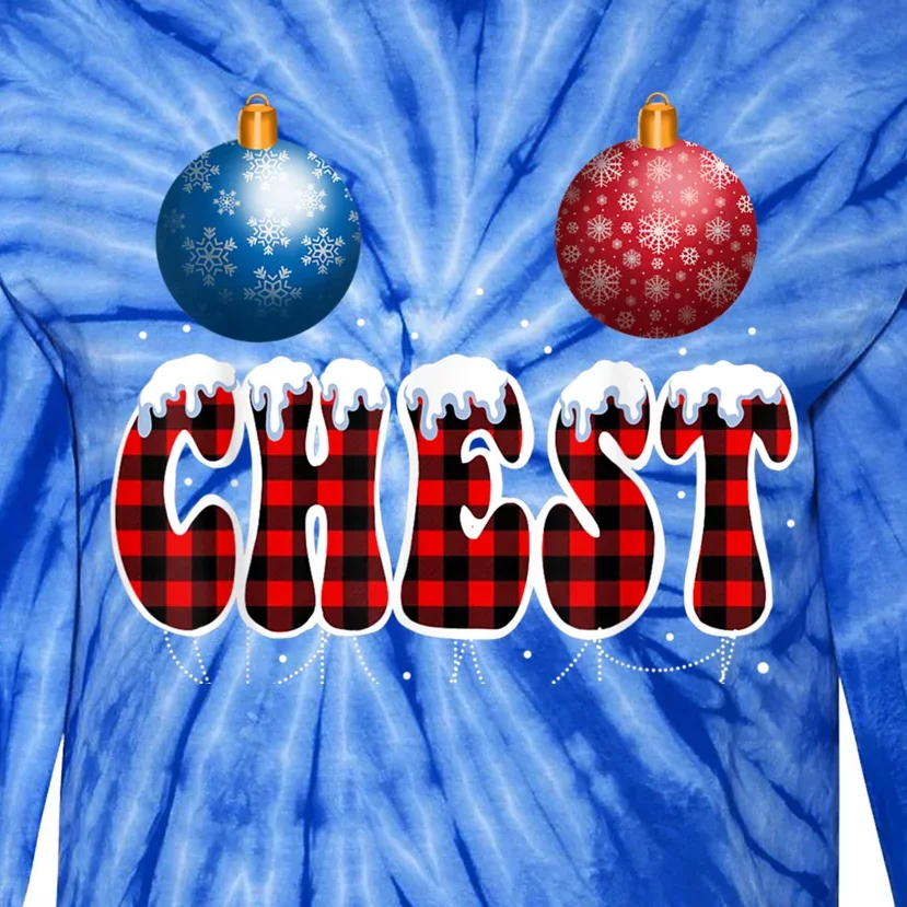 Chest Nuts Matching Chestnuts Funny Christmas Couples Nuts Cool Gift Tie-Dye Long Sleeve Shirt