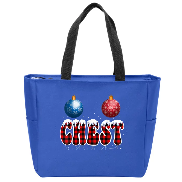 Chest Nuts Matching Chestnuts Funny Christmas Couples Nuts Cool Gift Zip Tote Bag