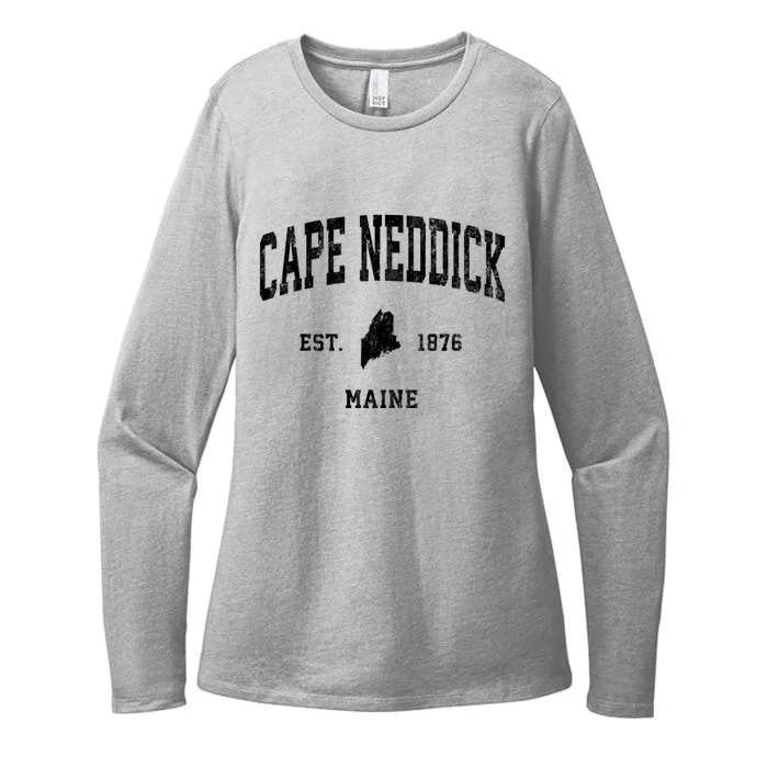 Cape Neddick Maine Me Vintage Athletic Womens CVC Long Sleeve Shirt