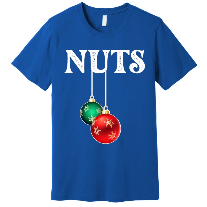 Chest Nuts Matching Chestnuts Christmas Couples Nuts Gift Premium T-Shirt