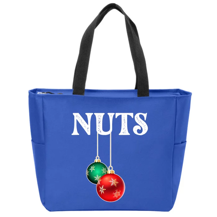 Chest Nuts Matching Chestnuts Christmas Couples Nuts Gift Zip Tote Bag