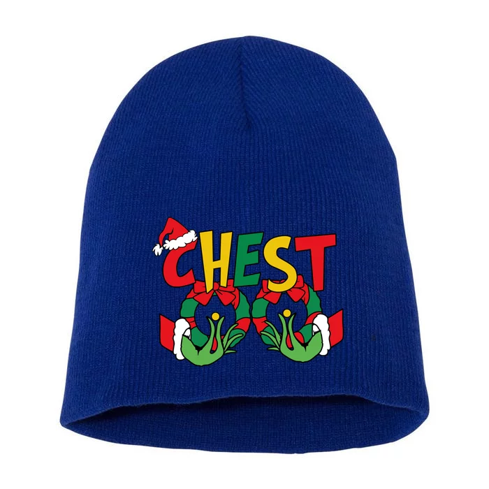 Chest Nuts Matching Chestnuts Funny Christmas Couples Nuts Gift Short Acrylic Beanie