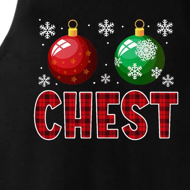 Chest Nuts Matching Chestnuts Funny Christmas Couples Xmas Ladies Tri-Blend Wicking Tank