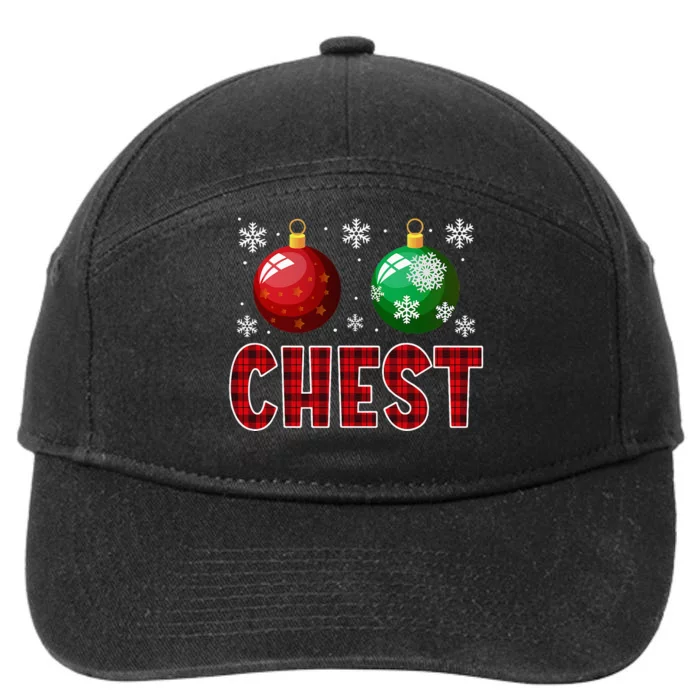 Chest Nuts Matching Chestnuts Funny Christmas Couples Xmas 7-Panel Snapback Hat