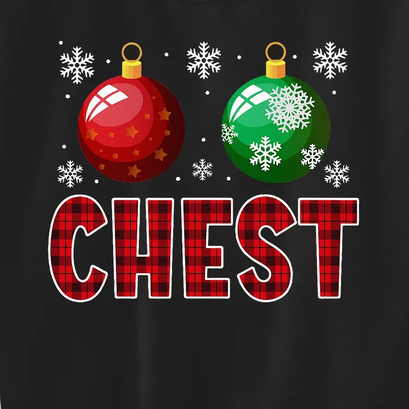 Chest Nuts Matching Chestnuts Funny Christmas Couples Xmas Kids Sweatshirt