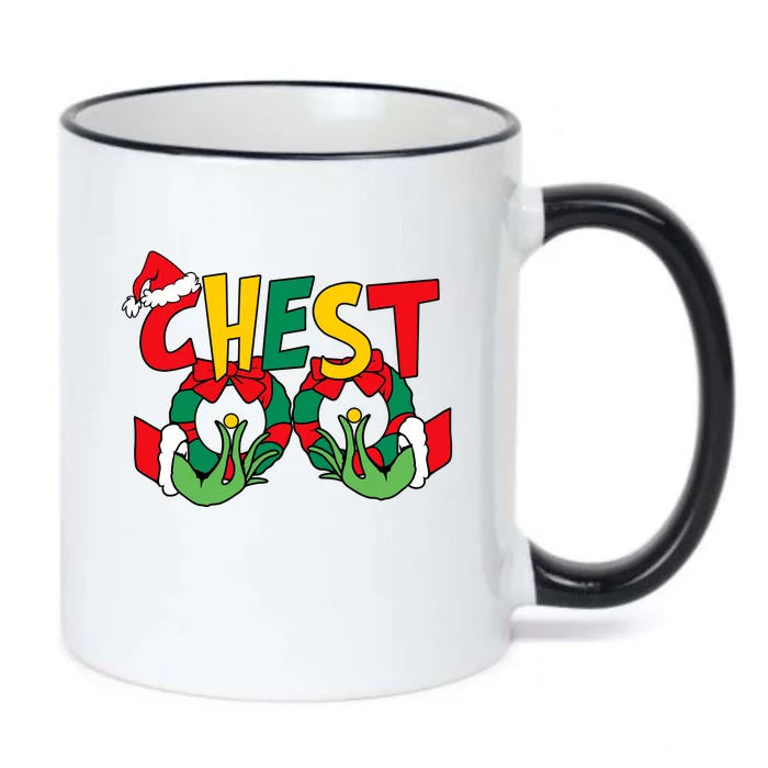 Chest Nuts Matching Chestnuts Funny Christmas Couples Nuts Black Color Changing Mug