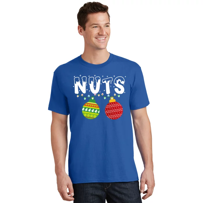 Chest Nuts Matching Chestnuts Funny Christmas Couples Nuts Gift T-Shirt