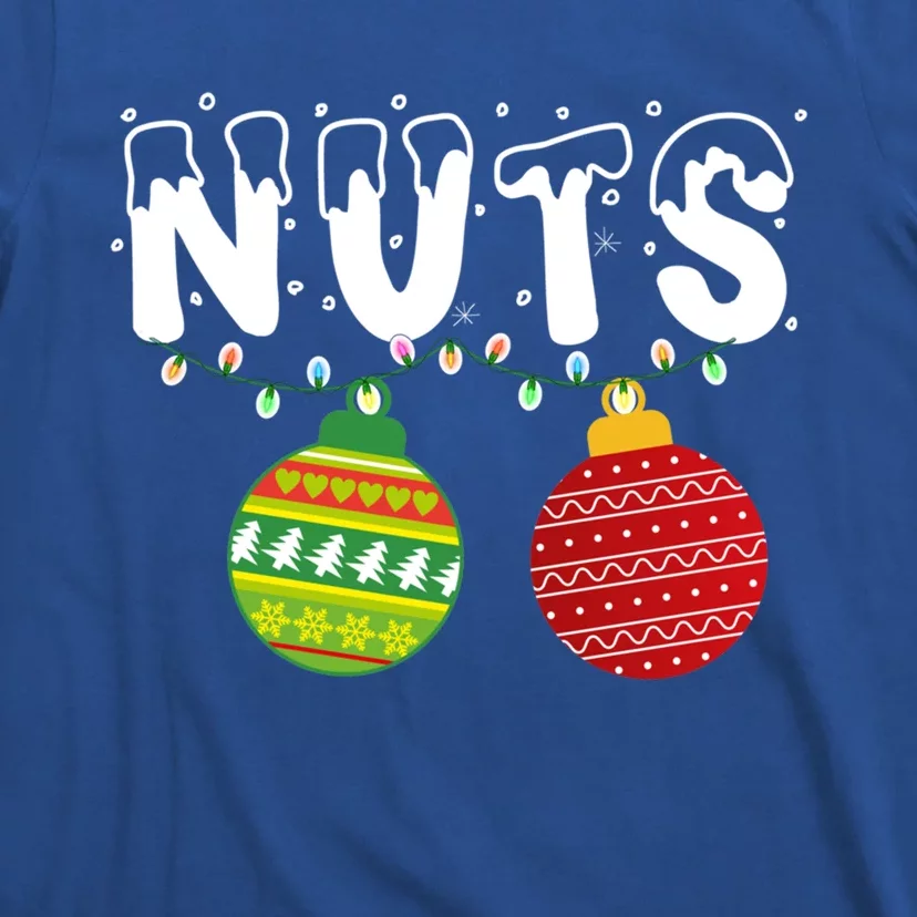 Chest Nuts Matching Chestnuts Funny Christmas Couples Nuts Gift T-Shirt