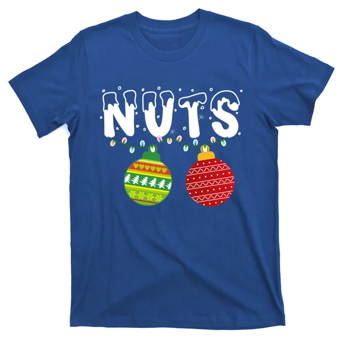 Chest Nuts Matching Chestnuts Funny Christmas Couples Nuts Gift T-Shirt