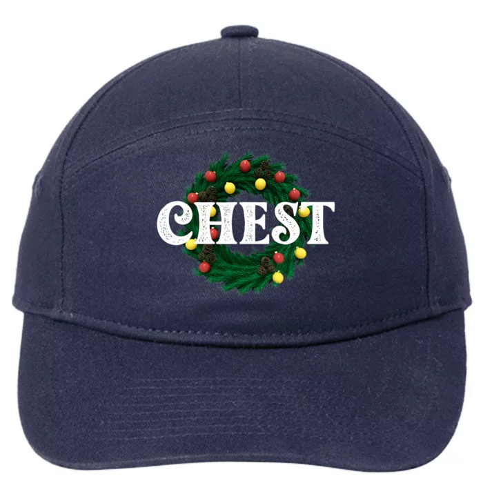 Chest Nuts Matching Chestnuts Christmas Couples Great Gift 7-Panel Snapback Hat