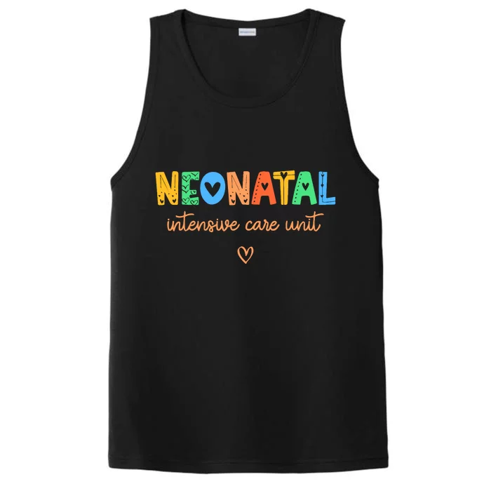 Colorful Nicu Nurse Neonatal Intensive Care Unit Wo Gift Performance Tank