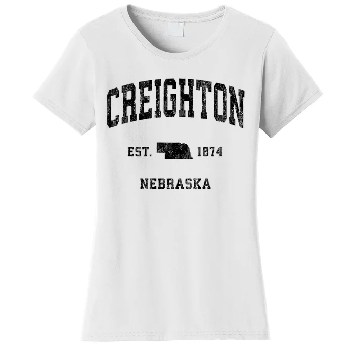 Creighton Nebraska Ne Vintage Established Athletic Sports Design Women's T-Shirt