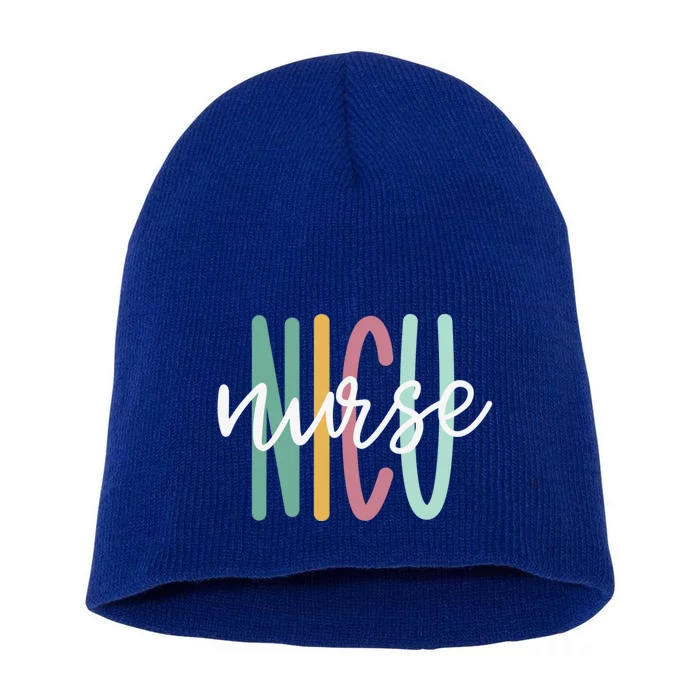 Cute Nicu Nurse Funny Gift Short Acrylic Beanie