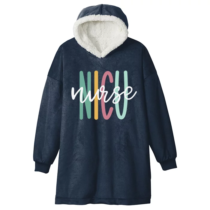 Cute Nicu Nurse Funny Gift Hooded Wearable Blanket