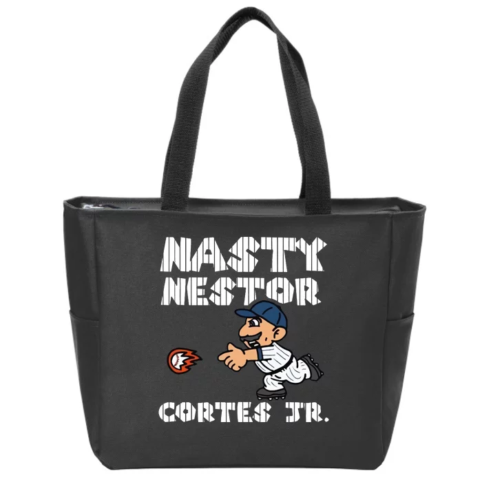 Cute Nasty Nestor Cortes Jr Baseball Legend Catch Ball Zip Tote Bag