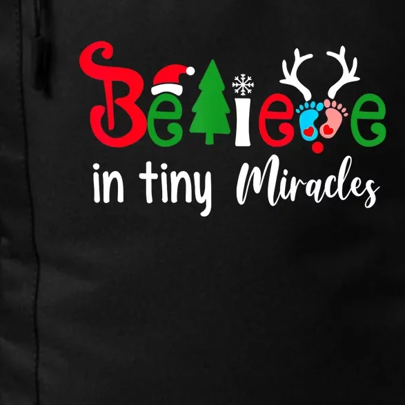 Christmas Nicu Nurse Believe In Tiny Miracles Daily Commute Backpack