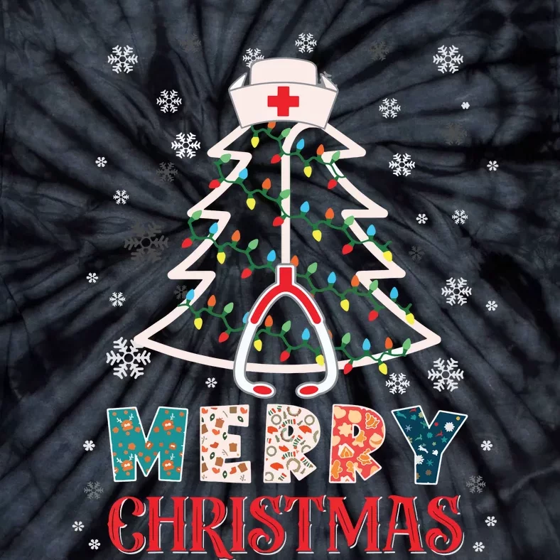 Christmas Nurse Nursing Cute Health Worker Merry Christmas Tie-Dye T-Shirt