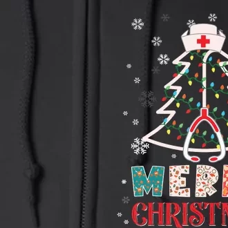 Christmas Nurse Nursing Cute Health Worker Merry Christmas Full Zip Hoodie