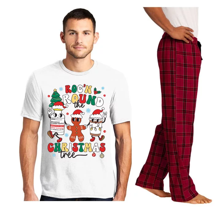 Christmas Nurse Nursing Rocn Around The Christmas Tree Pajama Set