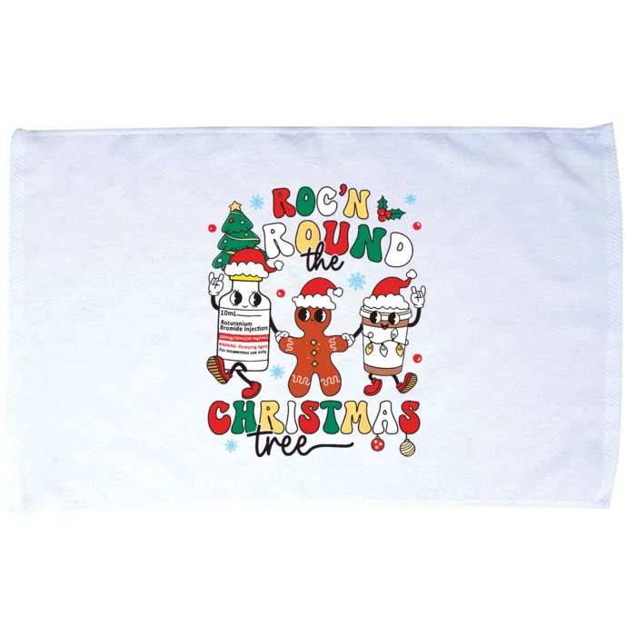 Christmas Nurse Nursing Rocn Around The Christmas Tree Microfiber Hand Towel