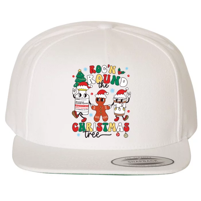 Christmas Nurse Nursing Rocn Around The Christmas Tree Wool Snapback Cap