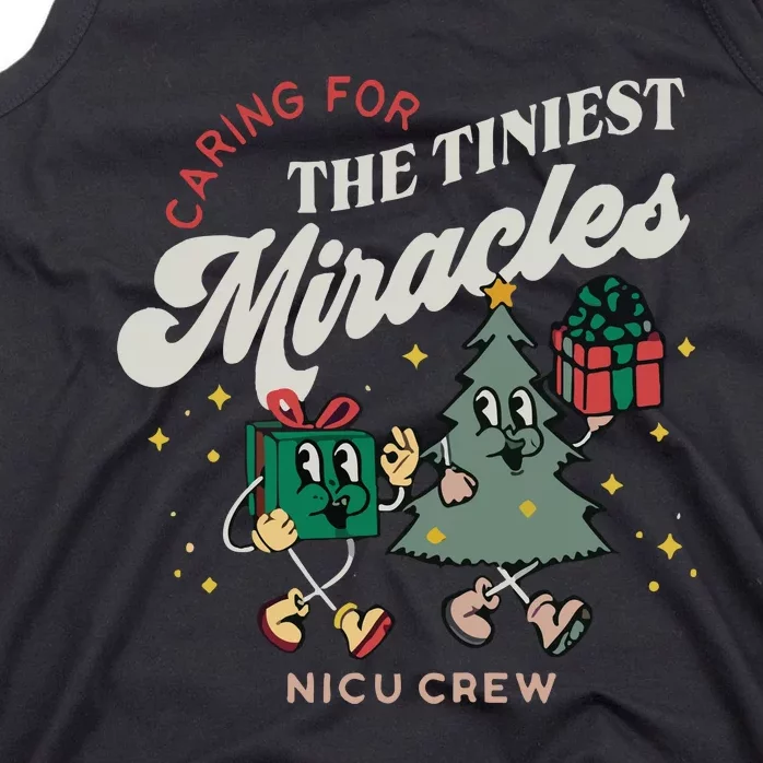 Christmas NICU Nurse Tiniest Miracles Winter Xmas Neonatal ICU Rn Tank Top