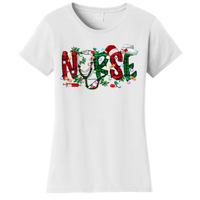 Christmas Nurse Nursing Holiday Matching Team Women's T-Shirt