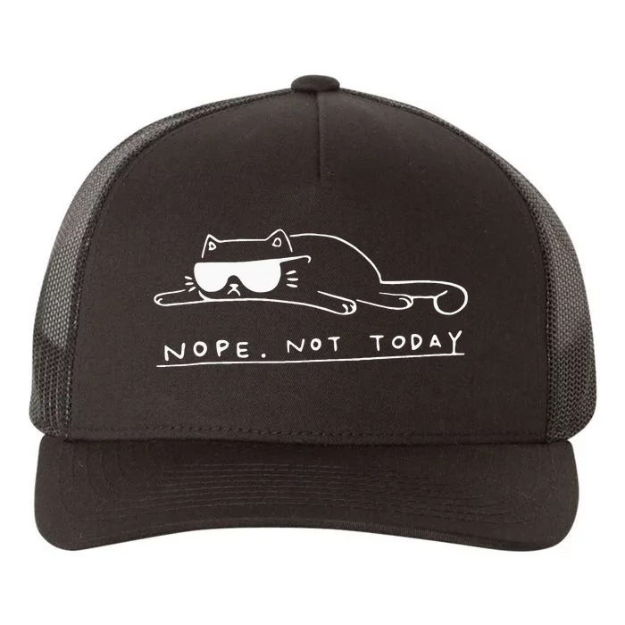 Cat Nope Not Today Yupoong Adult 5-Panel Trucker Hat