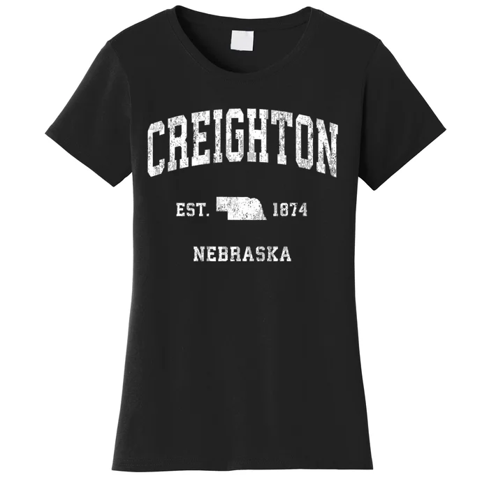 Creighton Nebraska Ne Vintage Athletic Sports Women's T-Shirt