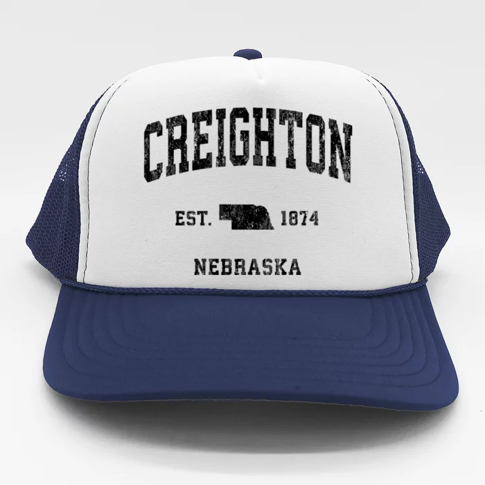 Creighton Nebraska Ne Vintage Athletic Sports Trucker Hat