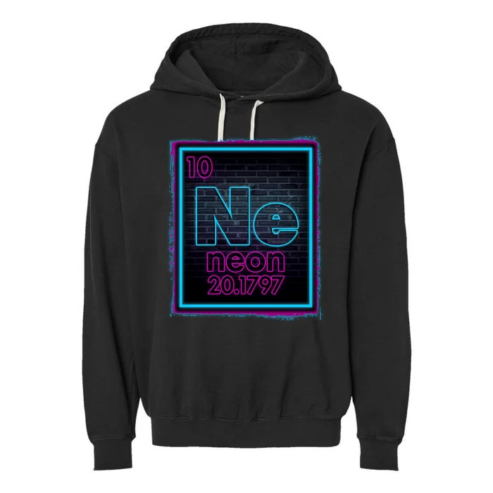 Cool NE Neon Light Periodic Table Element Garment-Dyed Fleece Hoodie