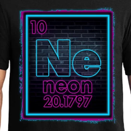 Cool NE Neon Light Periodic Table Element Pajama Set