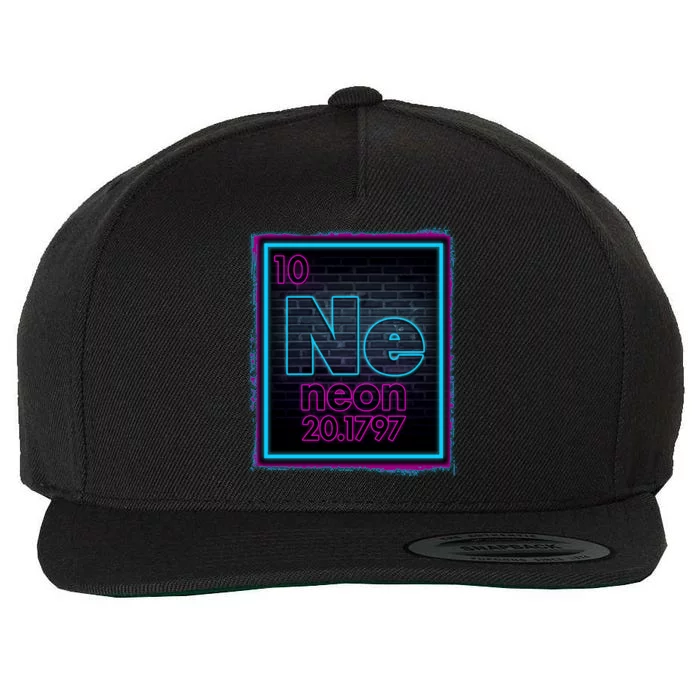 Cool NE Neon Light Periodic Table Element Wool Snapback Cap