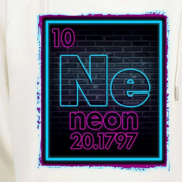 Cool NE Neon Light Periodic Table Element Womens Funnel Neck Pullover Hood