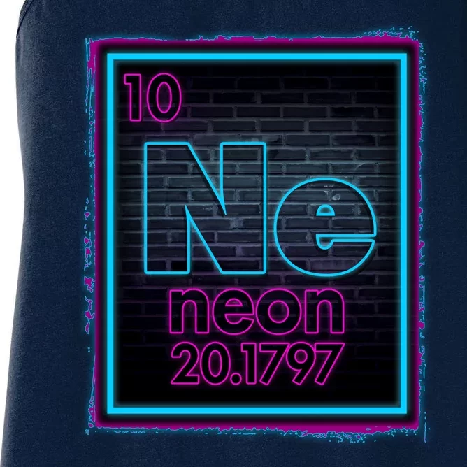 Cool NE Neon Light Periodic Table Element Women's Racerback Tank